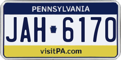 PA license plate JAH6170