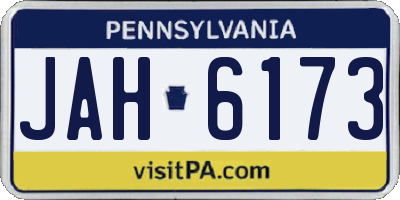 PA license plate JAH6173