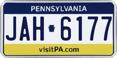 PA license plate JAH6177