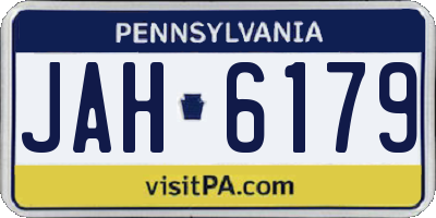 PA license plate JAH6179