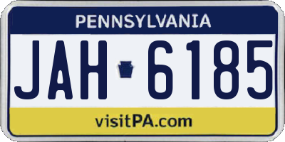 PA license plate JAH6185