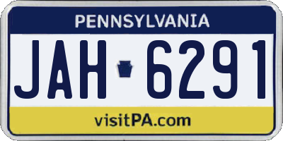 PA license plate JAH6291