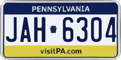 PA license plate JAH6304