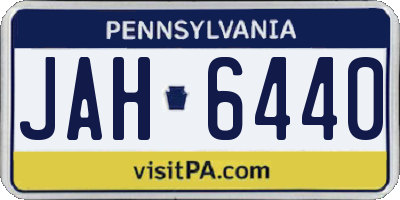 PA license plate JAH6440
