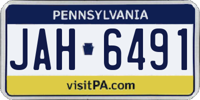PA license plate JAH6491