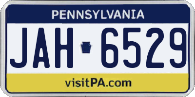 PA license plate JAH6529