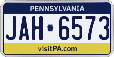 PA license plate JAH6573