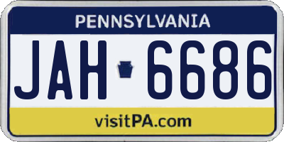 PA license plate JAH6686