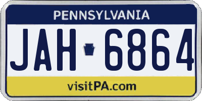 PA license plate JAH6864