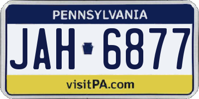 PA license plate JAH6877