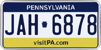 PA license plate JAH6878