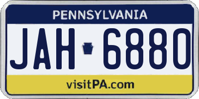 PA license plate JAH6880
