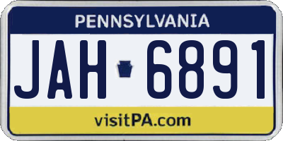 PA license plate JAH6891