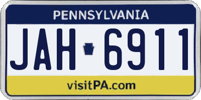 PA license plate JAH6911