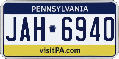 PA license plate JAH6940