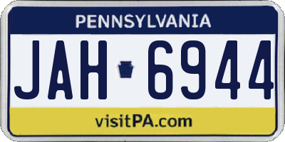 PA license plate JAH6944