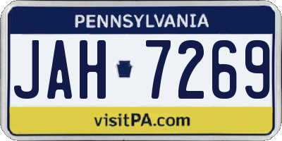 PA license plate JAH7269
