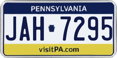 PA license plate JAH7295