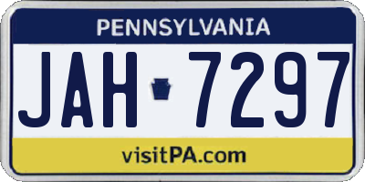 PA license plate JAH7297