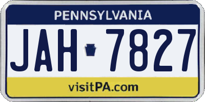 PA license plate JAH7827