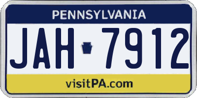 PA license plate JAH7912