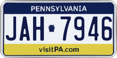 PA license plate JAH7946