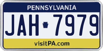 PA license plate JAH7979