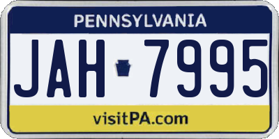 PA license plate JAH7995