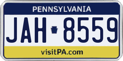 PA license plate JAH8559