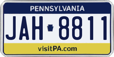 PA license plate JAH8811