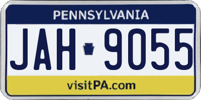 PA license plate JAH9055
