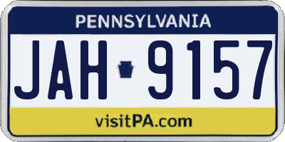 PA license plate JAH9157