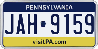 PA license plate JAH9159