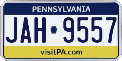 PA license plate JAH9557