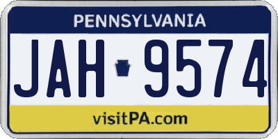 PA license plate JAH9574