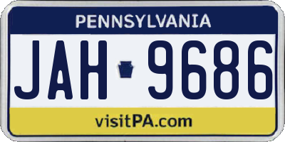 PA license plate JAH9686
