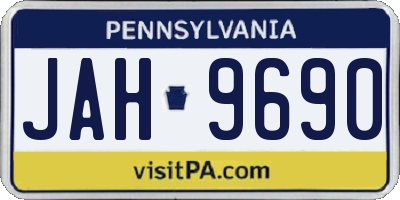 PA license plate JAH9690