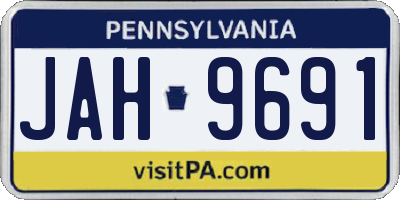 PA license plate JAH9691
