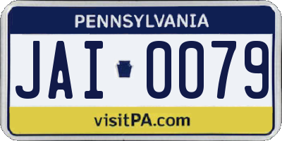 PA license plate JAI0079
