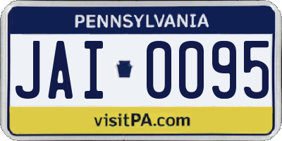 PA license plate JAI0095