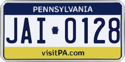 PA license plate JAI0128
