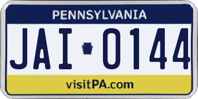 PA license plate JAI0144