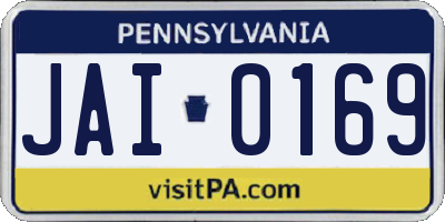 PA license plate JAI0169