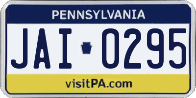 PA license plate JAI0295