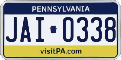 PA license plate JAI0338