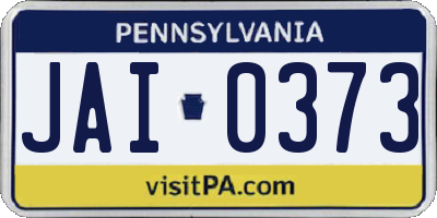 PA license plate JAI0373