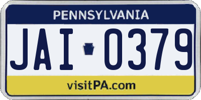 PA license plate JAI0379