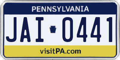 PA license plate JAI0441
