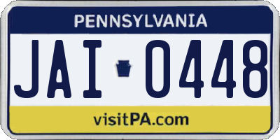PA license plate JAI0448