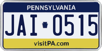 PA license plate JAI0515